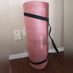 Brand New Thick Pink Yoga Mat with Strap